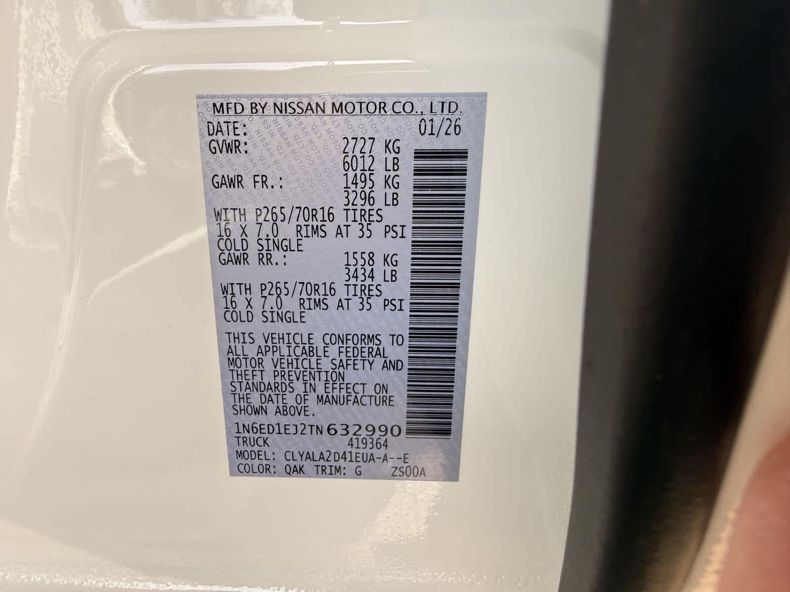 2026 Nissan Frontier Crew Cab S