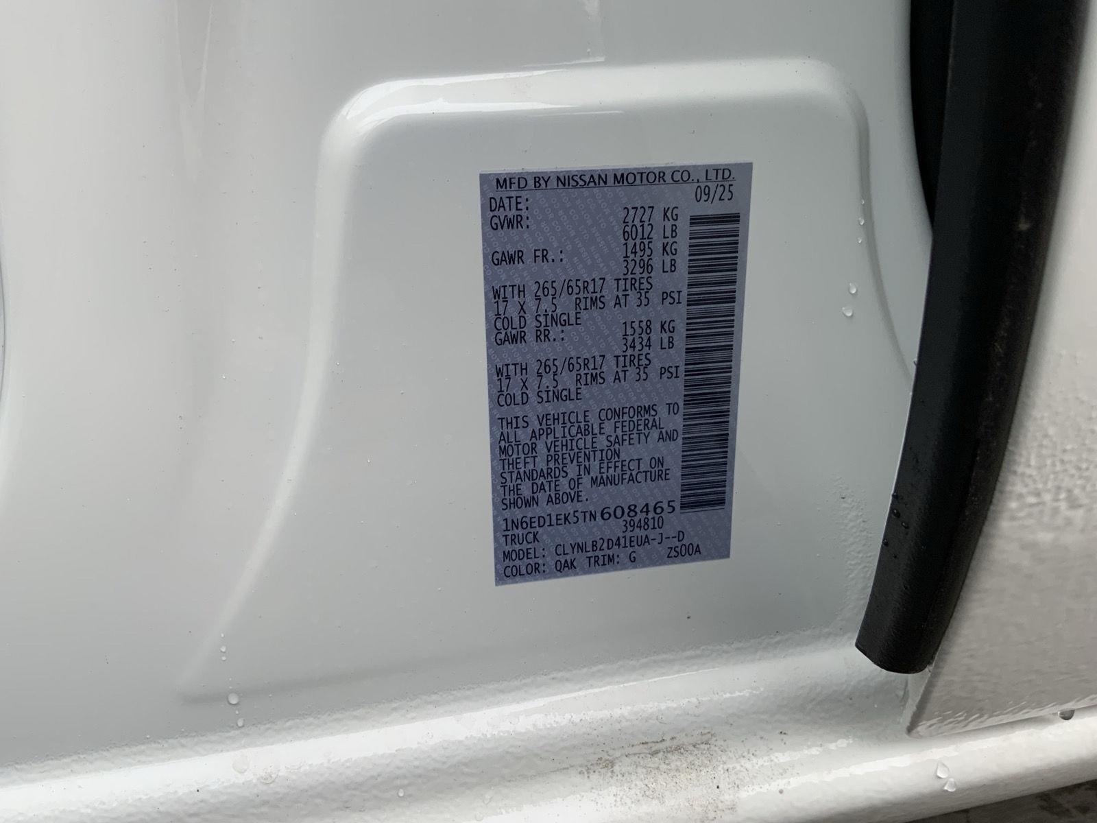 2026 Nissan Frontier Crew Cab SV