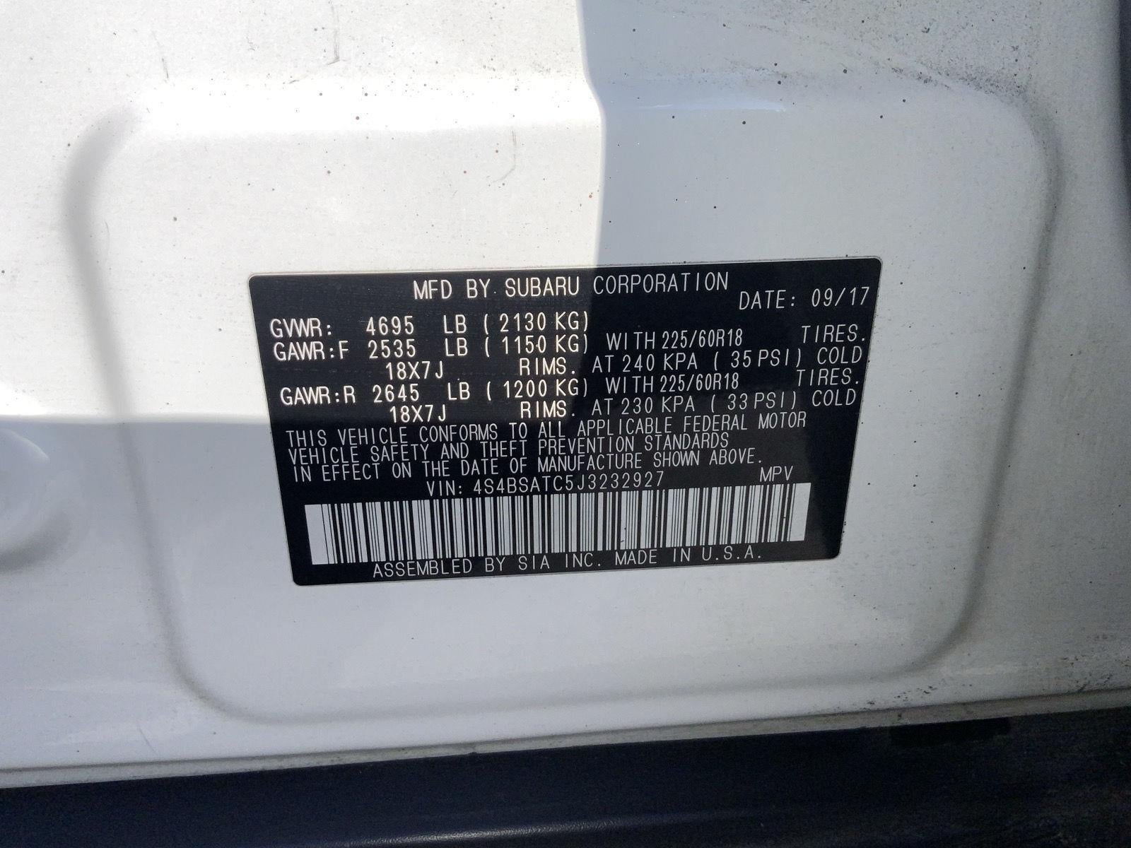 2018 Subaru Outback Touring