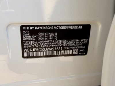 2018 BMW 5 Series 540i