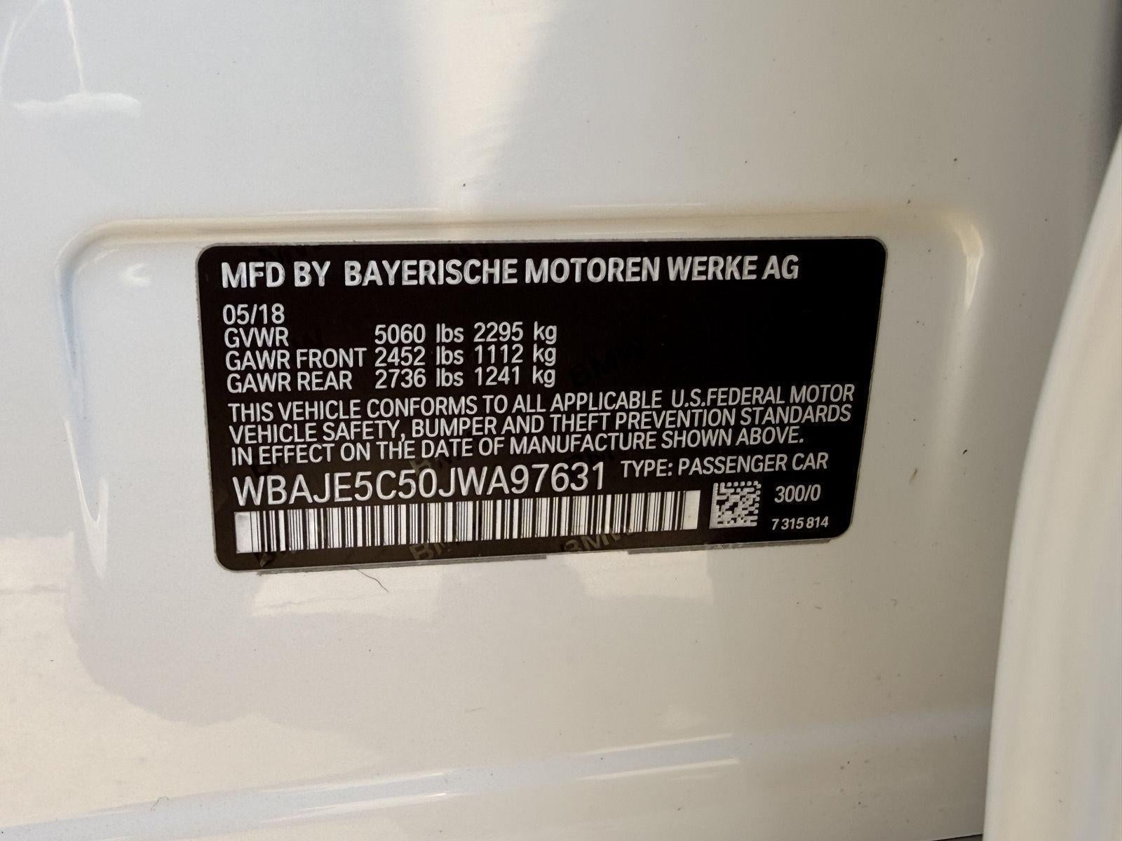 2018 BMW 5 Series 540i