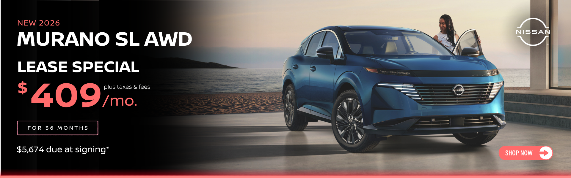 June 2026 Nissan Murano SL Lease Special $409/mo