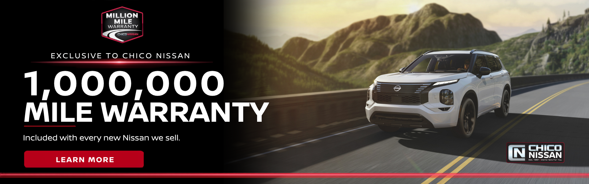 Million Mile Warranty at Chico Nissan
