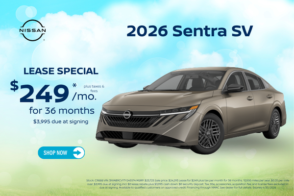 2026 Nissan Sentra Lease